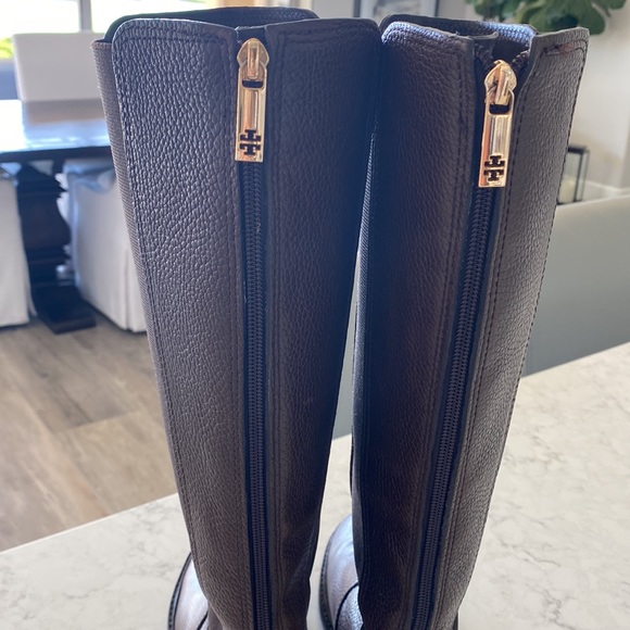 Tory Burch Christy Brn Leather Riding  boot 7.5 - Picture 5 of 6